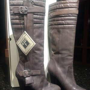 Frye Harlow tall Moto boots